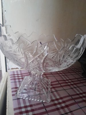 آجیل خوری کریستال پایه دار خورشیدی نو